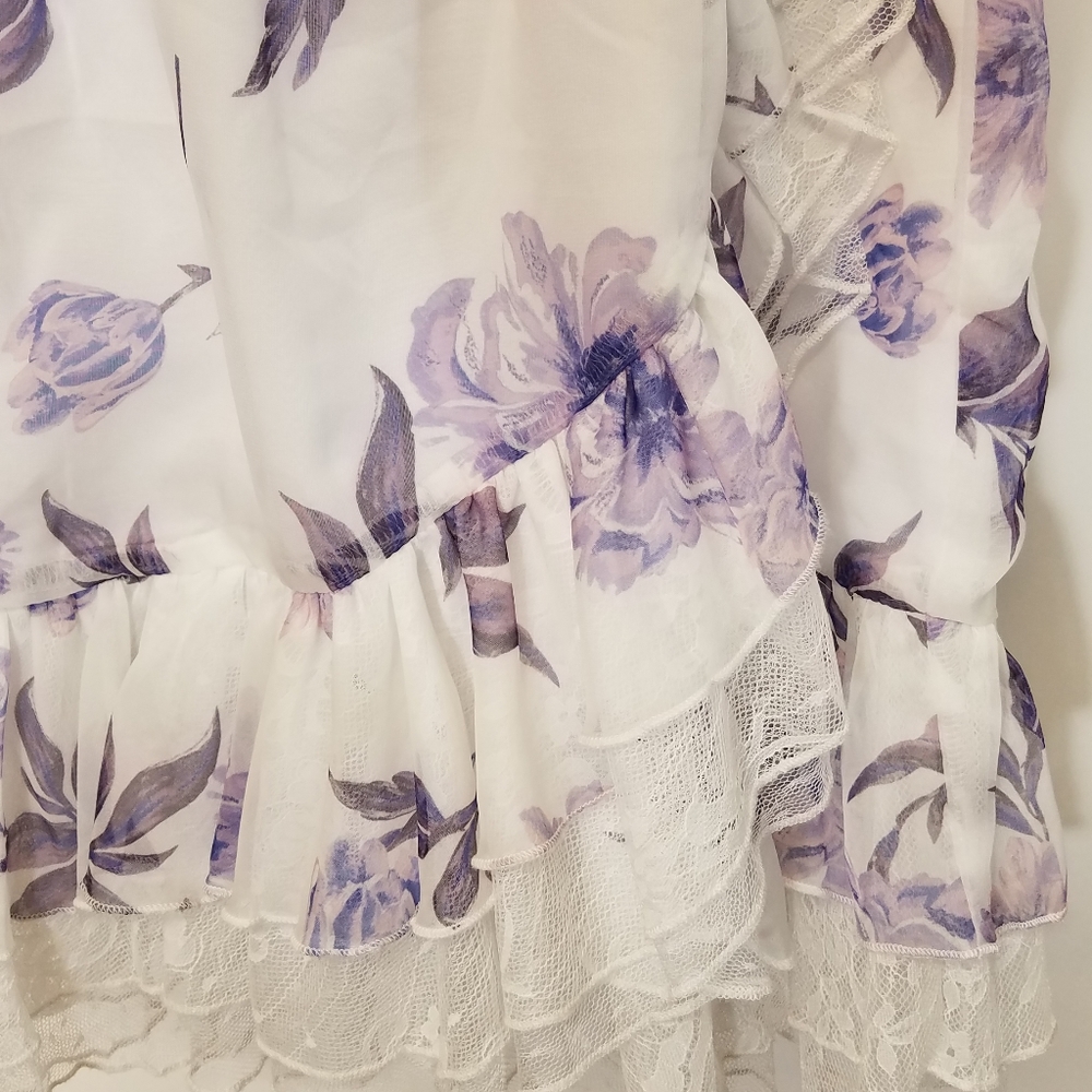 Tobi Dress Marion Off Shoulder Skater Floral - Picture 3 of 11